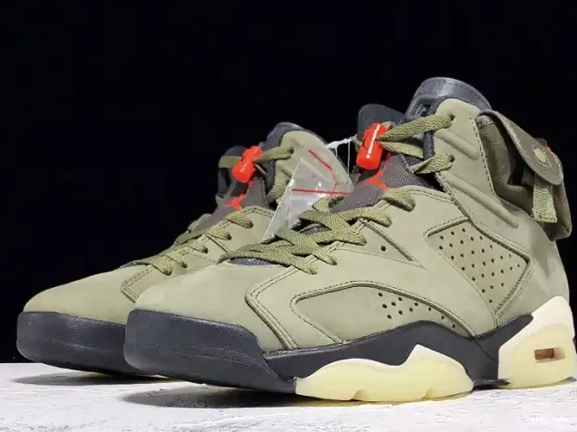 Cheap TBkick Jordan Medium Olive Scott 6 x CN1084-200 Air Travis 0513
